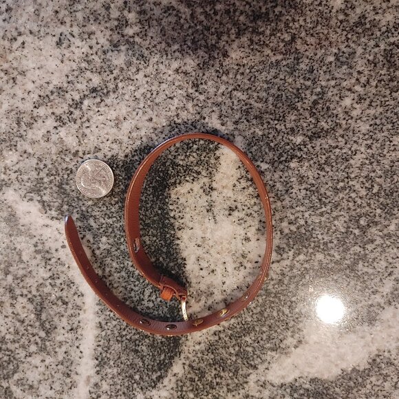 Louis Vuitton Leather Wrap Bracelet  - Made in Spain - color brown / tan. - Picture 14 of 16